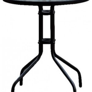 Τραπέζι μεταλλικό με τζάμι E2400-3W